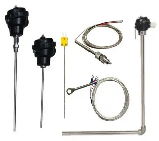 Thermocouples Type J,K,R,S,T,RTD100 and Pressure sensor,Liquid leval sensor,Humidity Sensor,  Thermowell in SS304,316 and Graphite ,MI Thermocouples in    SS304,Inconel